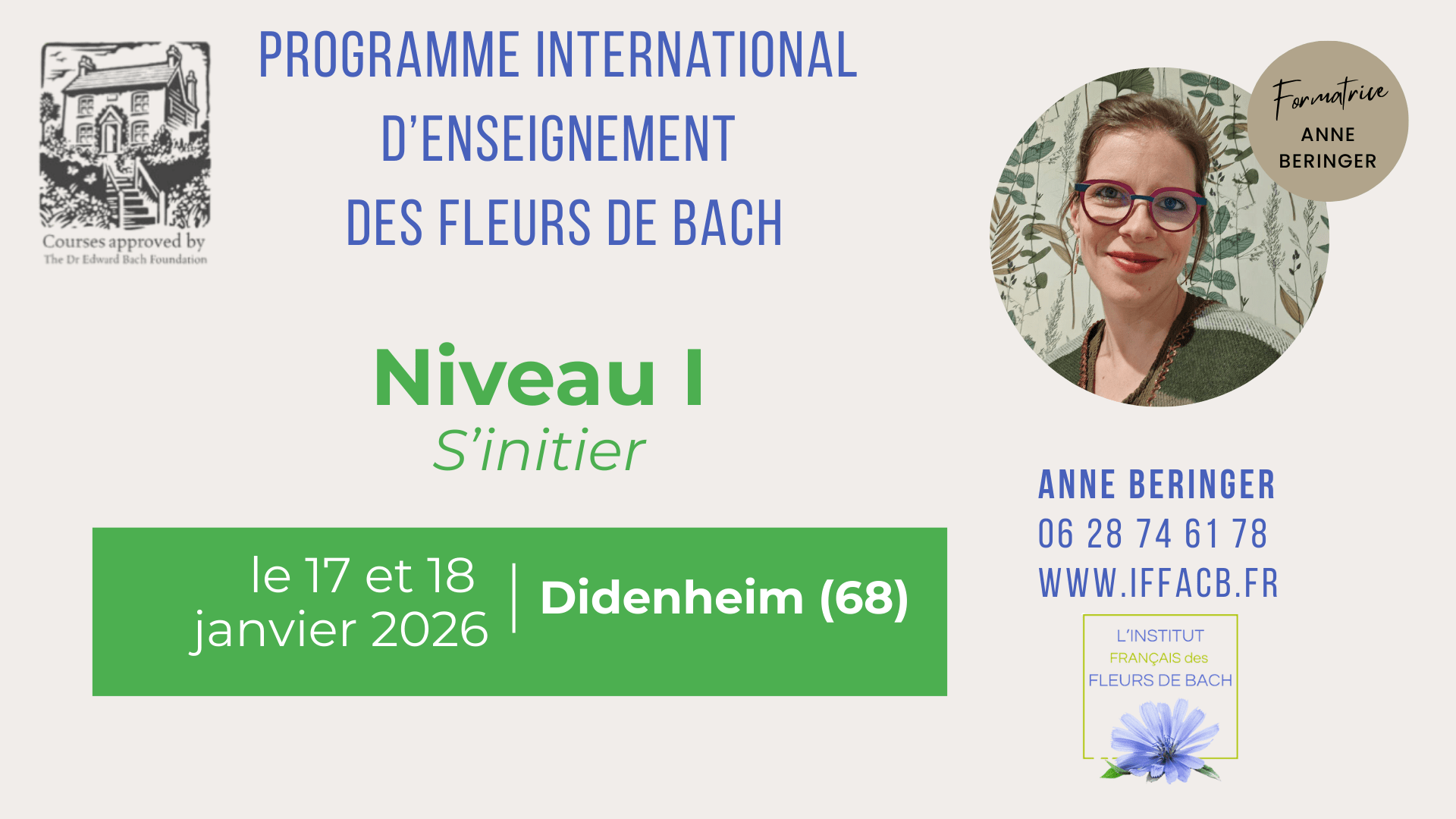 Formation fleurs de Bach niveau 1 agréée par le Centre Bach - Didenheim - 17 et 18 janvier 2026 7