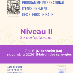 Formation fleurs de Bach niveau 2 agréée par le Centre Bach - Didenheim - novembre 2026 12