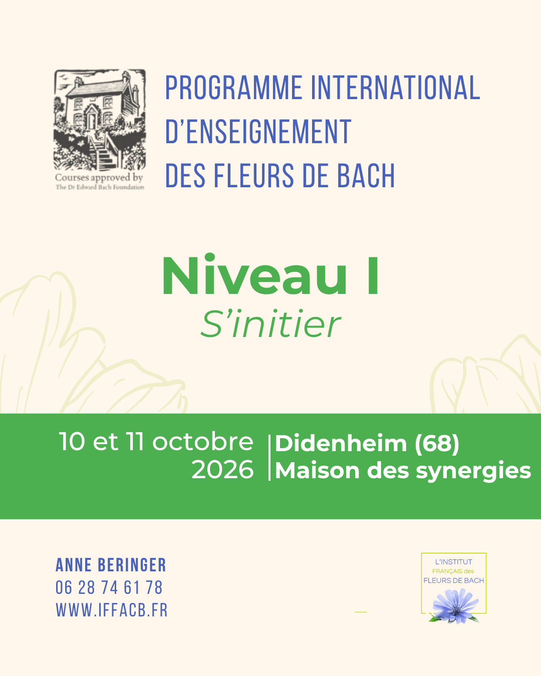 Formation fleurs de Bach niveau 1 agréée par le Centre Bach - Didenheim - octobre 2026 7
